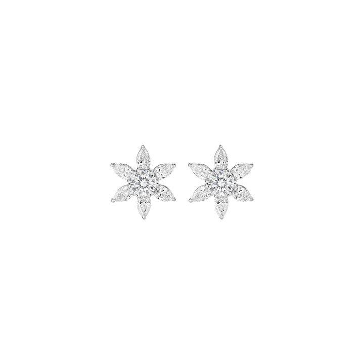 Roberto Coin Jewelry - Cento 18K White Gold Diamond Stelle Stud Earrings | Manfredi Jewels