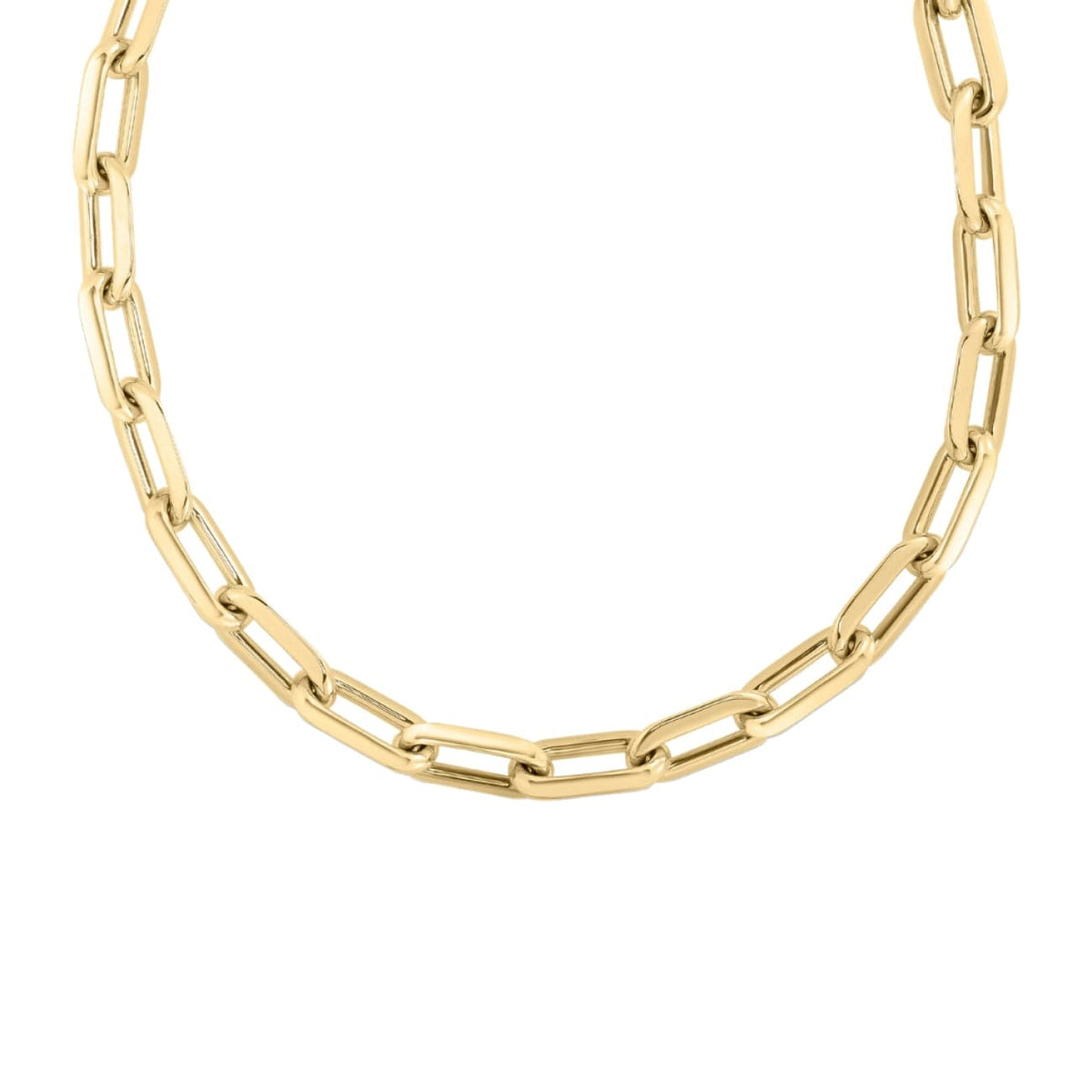 Roberto Coin Jewelry - Designer Gold 18K Yellow Gold Thick Paperclip Necklace | Manfredi Jewels