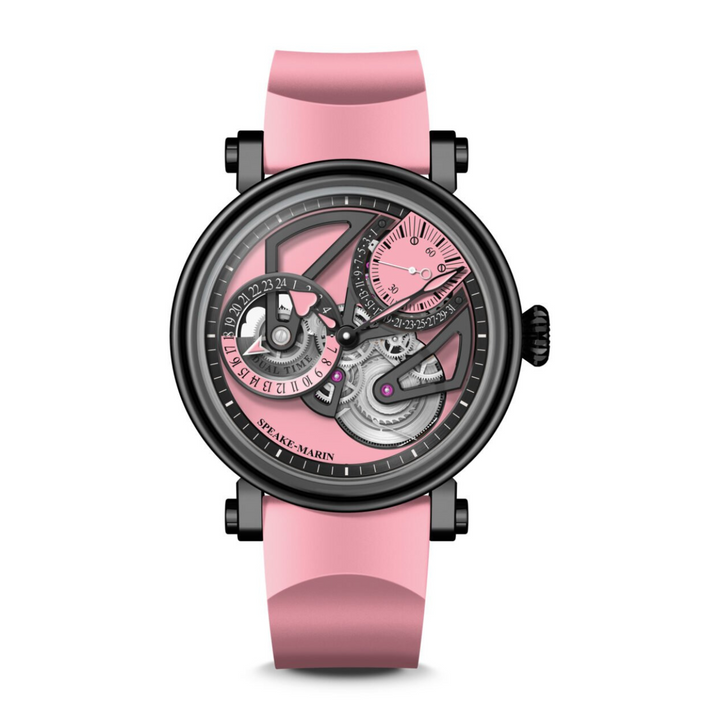 Speake Marin New Watches - OPENWORKED - DUAL TIME PINK | Manfredi Jewels