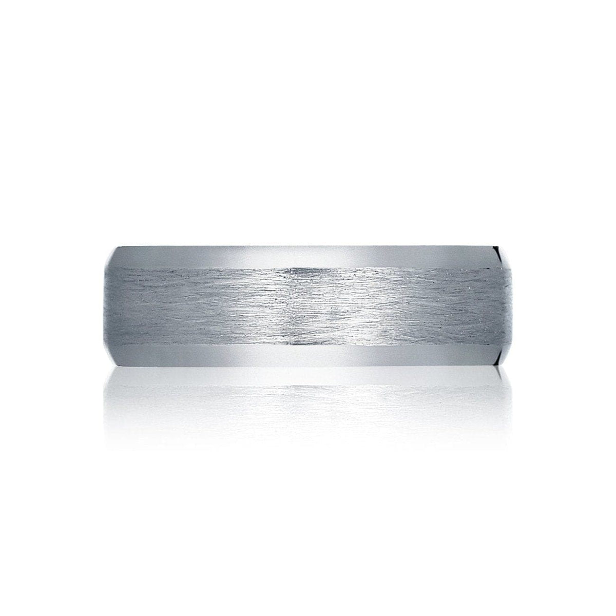 Tacori Wedding Rings - Classic 18K White Gold Brush Finish Wedding Band Ring | Manfredi Jewels