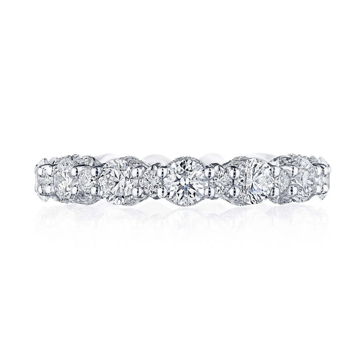 Tacori Eternity Bands - Classic Crescent RoyalT Platinum Round Multi-Size Diamond Eternity Band Ring | Manfredi Jewels