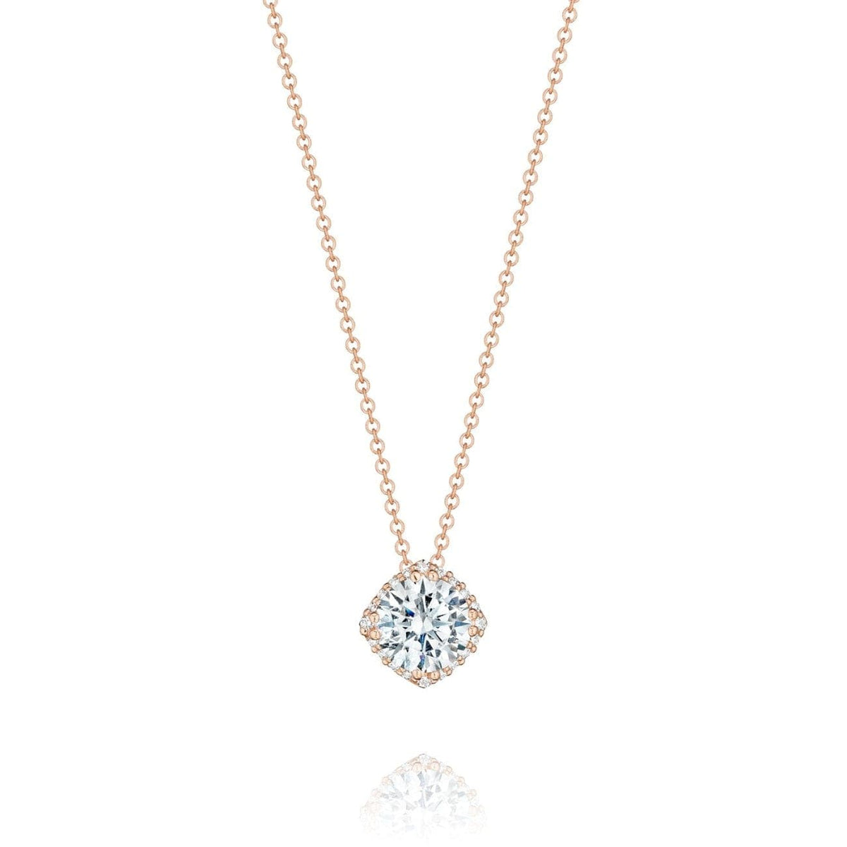 Tacori Jewelry - Dantela Bloom 18K Rose Gold Pendant Diamond Necklace | Manfredi Jewels