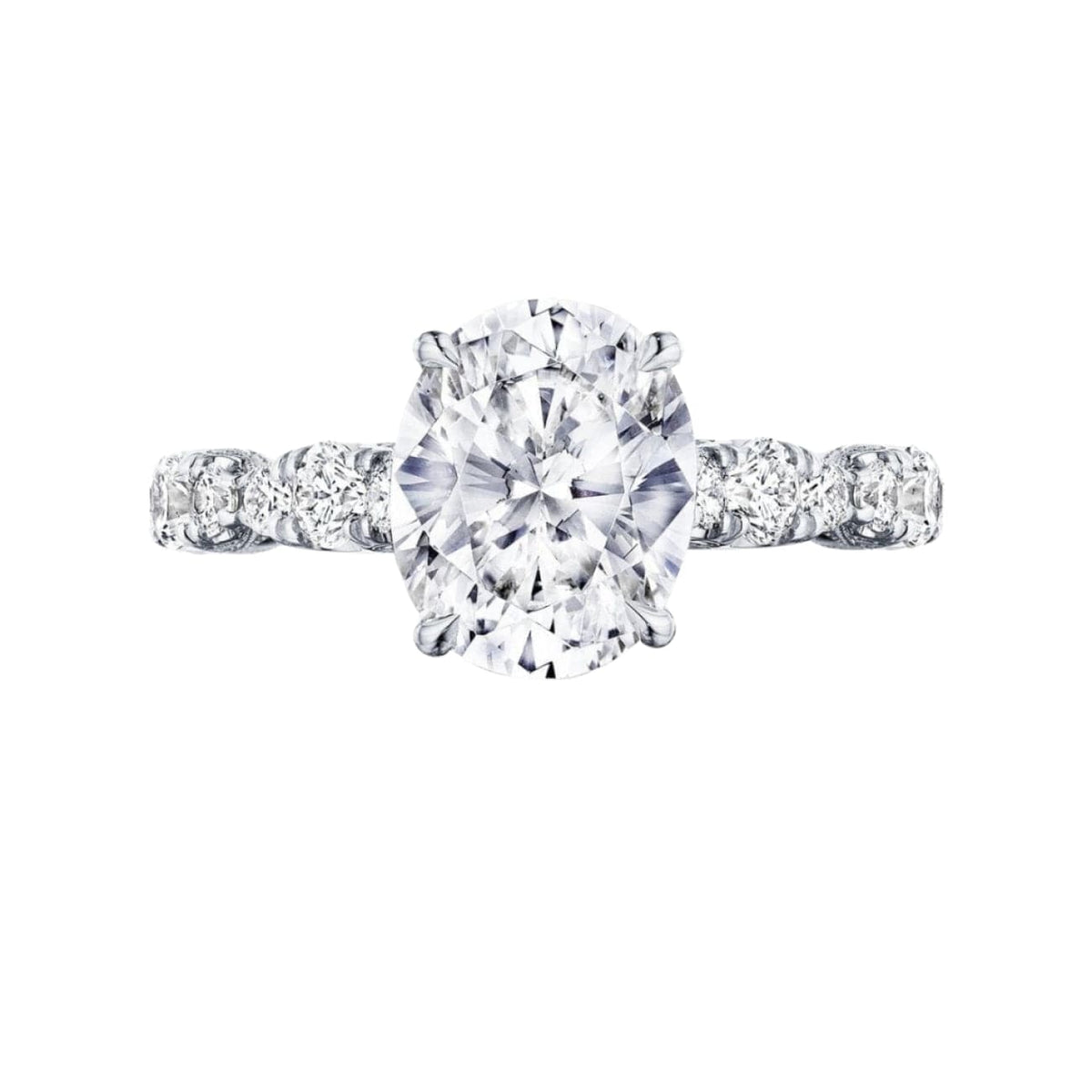 Tacori Engagement - Oval Solitaire 18K White Gold Engagement Ring | Manfredi Jewels