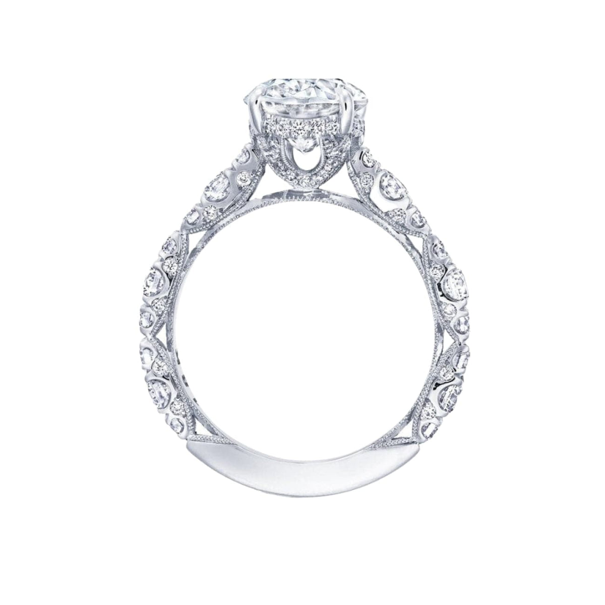 Tacori Engagement - Oval Solitaire 18K White Gold Engagement Ring | Manfredi Jewels