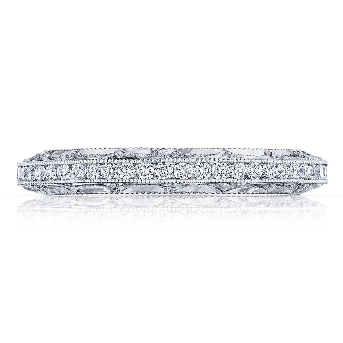 Tacori Eternity Bands - Reverse Crescent Platinum Channel Set Wedding Band Ring | Manfredi Jewels