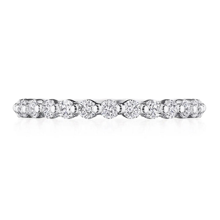 Tacori Eternity Bands - Sculpted Crescent 18K White Gold Two-Prong Diamond Band Ring | Manfredi Jewels