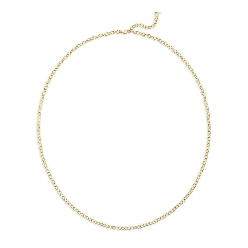 Temple St Clair Jewelry - Extra Small 18K Yellow Gold Oval Chain Necklace | Manfredi Jewels