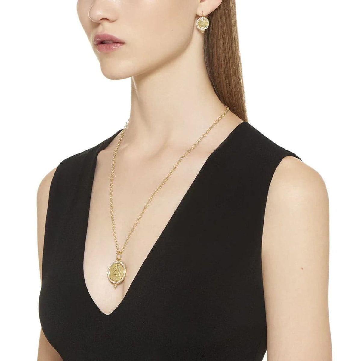 Temple St Clair Jewelry - Ribbon 18K Yellow Gold Oval Extra Small Chain Necklace | Manfredi Jewels