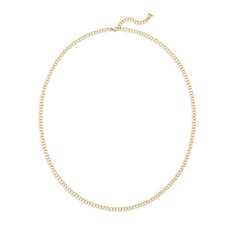 Fine Round 18K Yellow Gold Chain Necklace