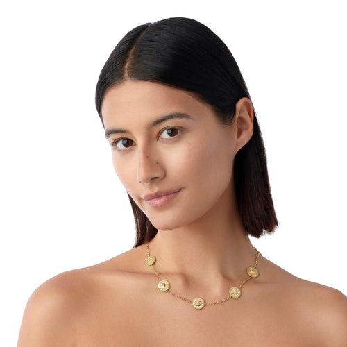 Temple St Clair Jewelry - Orbit 18K Yellow Gold Diamond Necklace | Manfredi Jewels