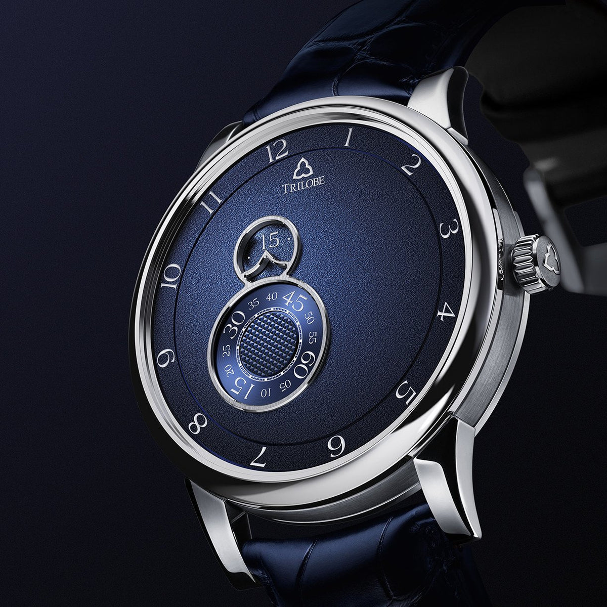 Trilobe Watches - NUIT FANTASTIQUE - 40.5 GRAINED BLUE | Manfredi Jewels