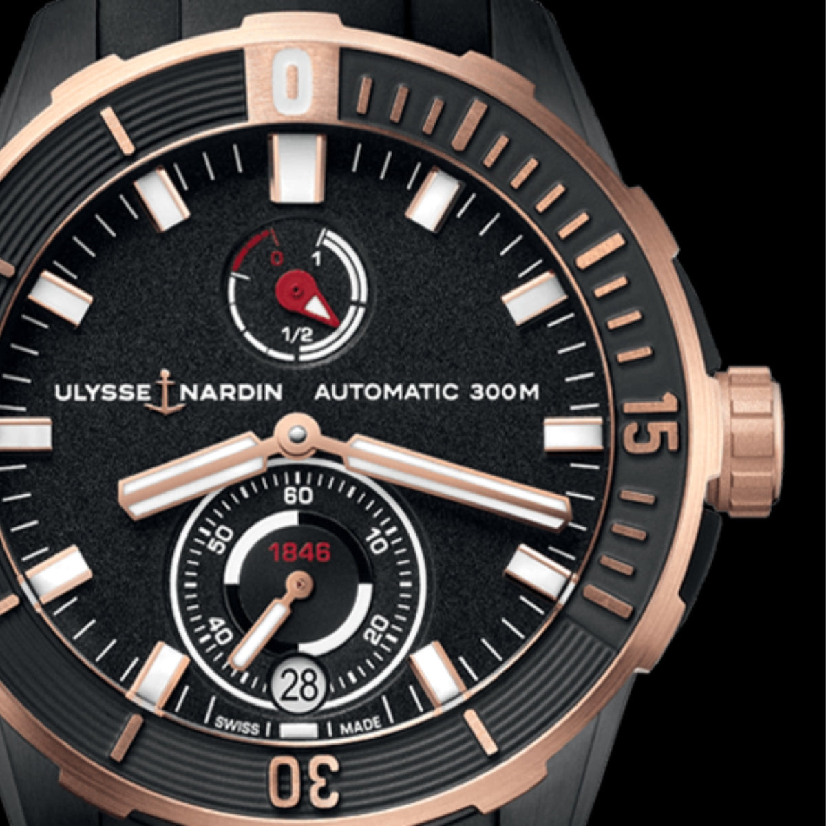 Ulysse Nardin Watches - DIVER CHRONOMETER 44MM TITANIUM & ROSE GOLD | Manfredi Jewels