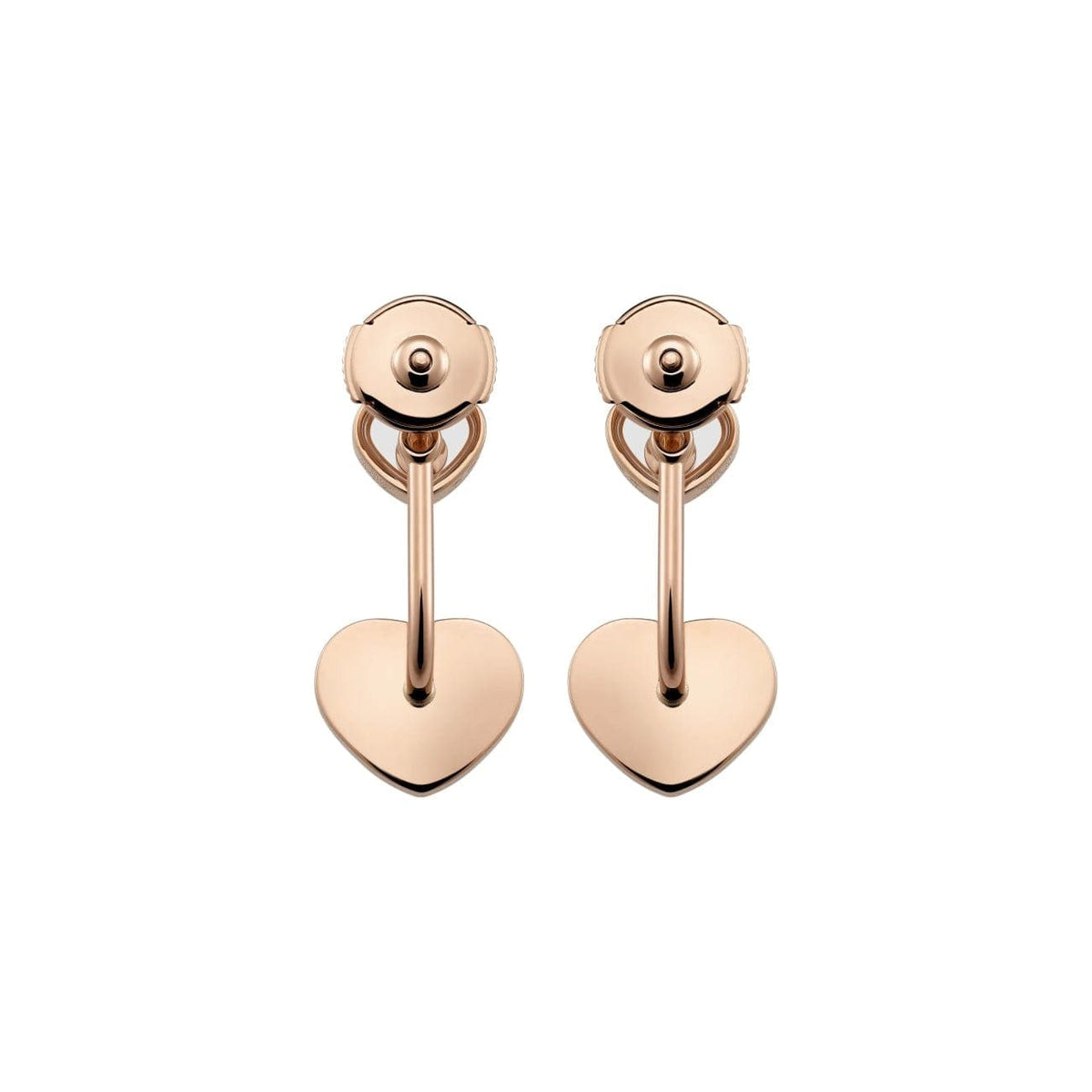 Chopard Jewelry - HAPPY HEARTS EARRINGS ROSE GOLD DIAMONDS RED STONE | Manfredi Jewels