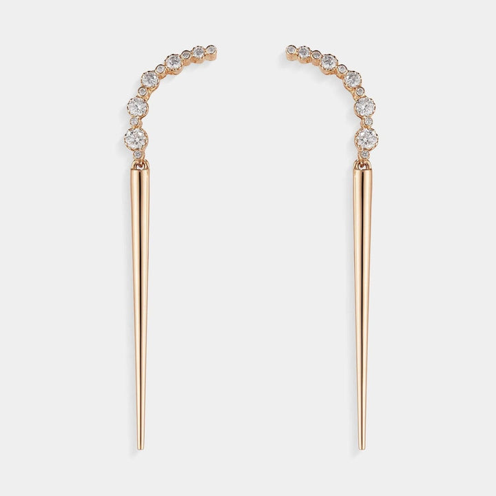 Crivelli Jewelry - 18KT YELLOW GOLD DANGLE SPIKE EARRINGS | Manfredi Jewels