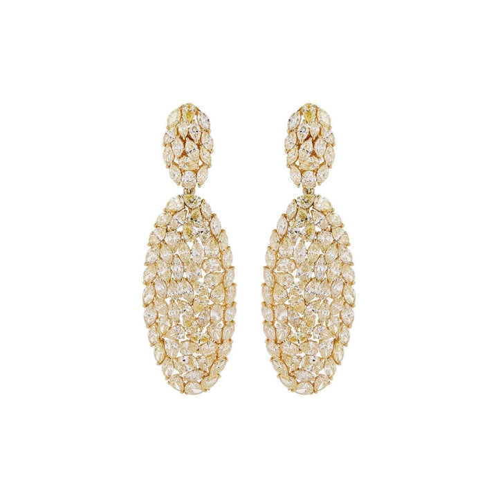 Etho Maria Jewelry - 18K YG Pave canary diamond drop earrings | Manfredi Jewels