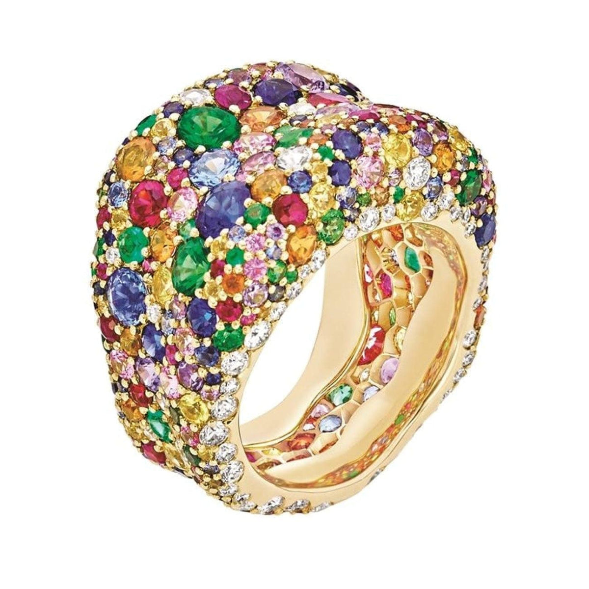 Fabergé Watches - Emotion Multi-Coloured Thin Ring | Manfredi Jewels