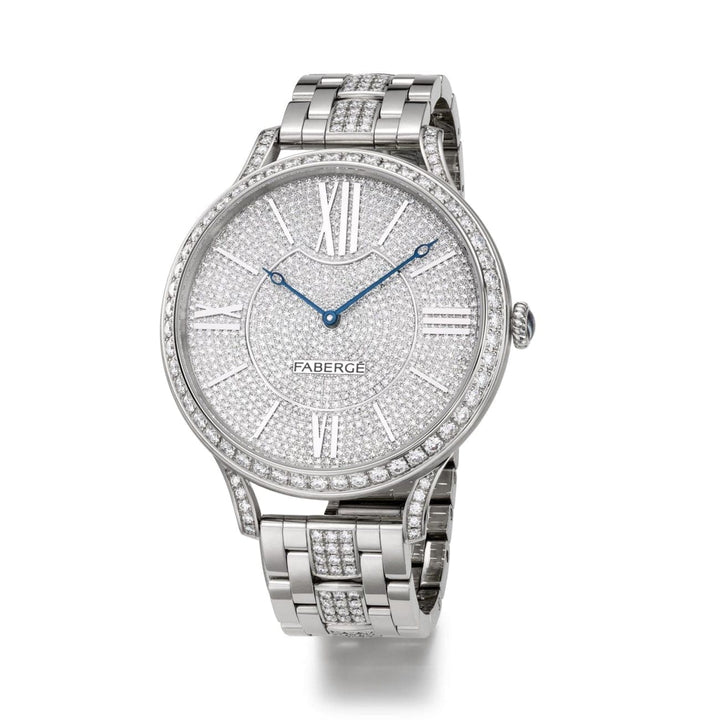 Fabergé Watches - Flirt 39MM 18 Karat White Gold - Full Set Dial | Manfredi Jewels