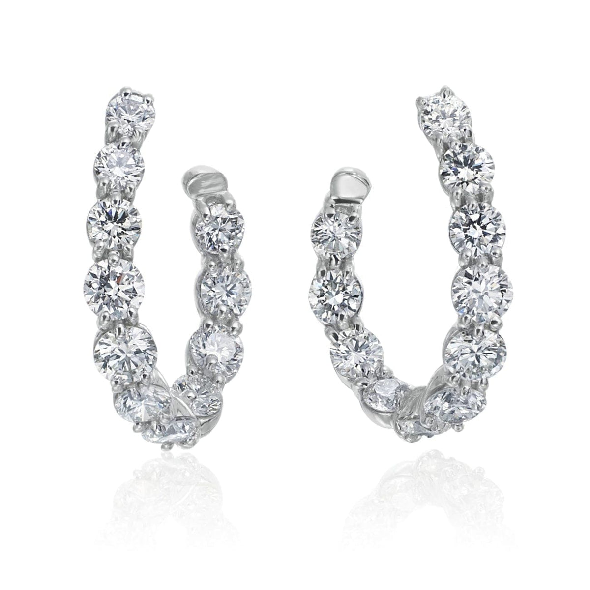 Gumuchian Jewelry - Gumuchian 18k New Moon 2.04 Carat Diamond Curve Hoop Earrings | Manfredi Jewels