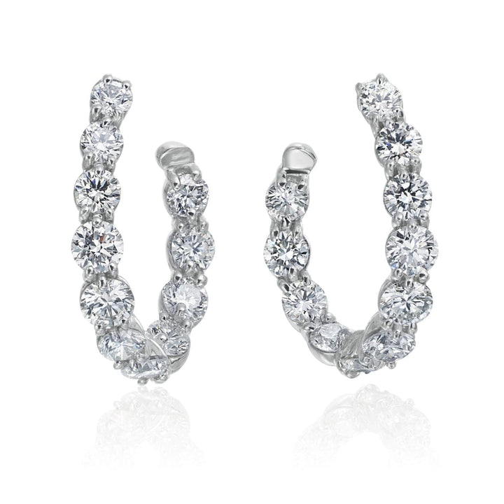 Gumuchian Jewelry - Gumuchian 18k New Moon 2.04 Carat Diamond Curve Hoop Earrings | Manfredi Jewels