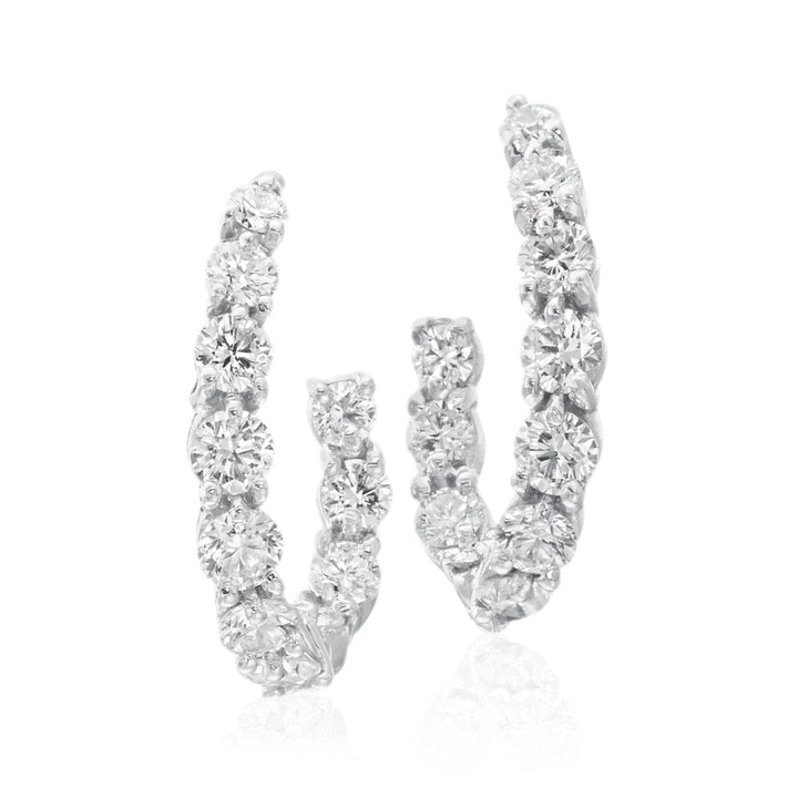 Gumuchian Jewelry - Gumuchian New Moon Diamond Hoop Earrings 1.17 Carats | Manfredi Jewels