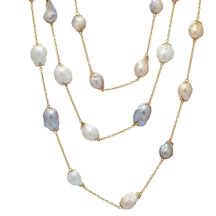 Gurhan Jewelry - Oyster hue station necklace 50’’ length | Manfredi Jewels