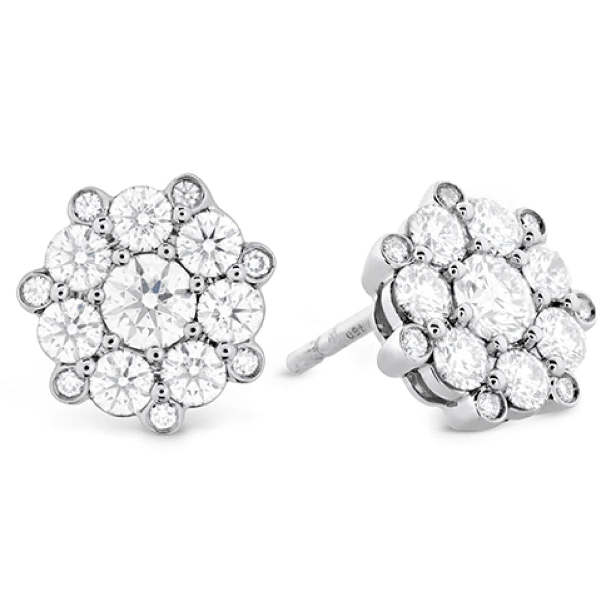 Hearts On Fire Jewelry - Beloved Cluster Diamond Stud Earrings | Manfredi Jewels