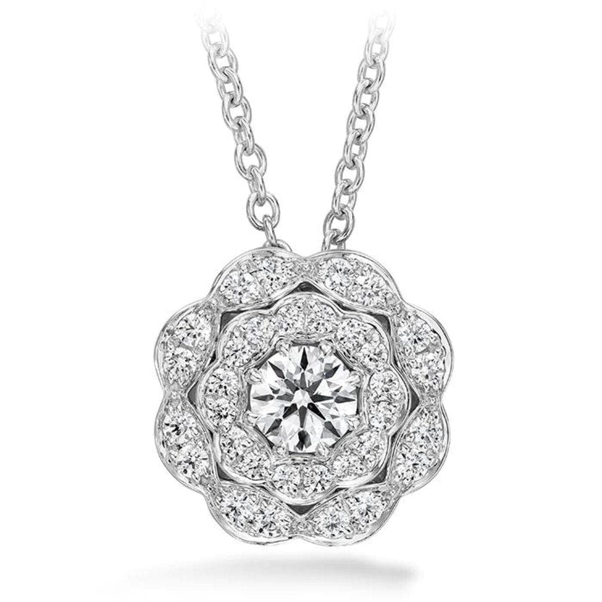 Hearts On Fire Jewelry - Lorelei Double Halo Diamond Pendant | Manfredi Jewels