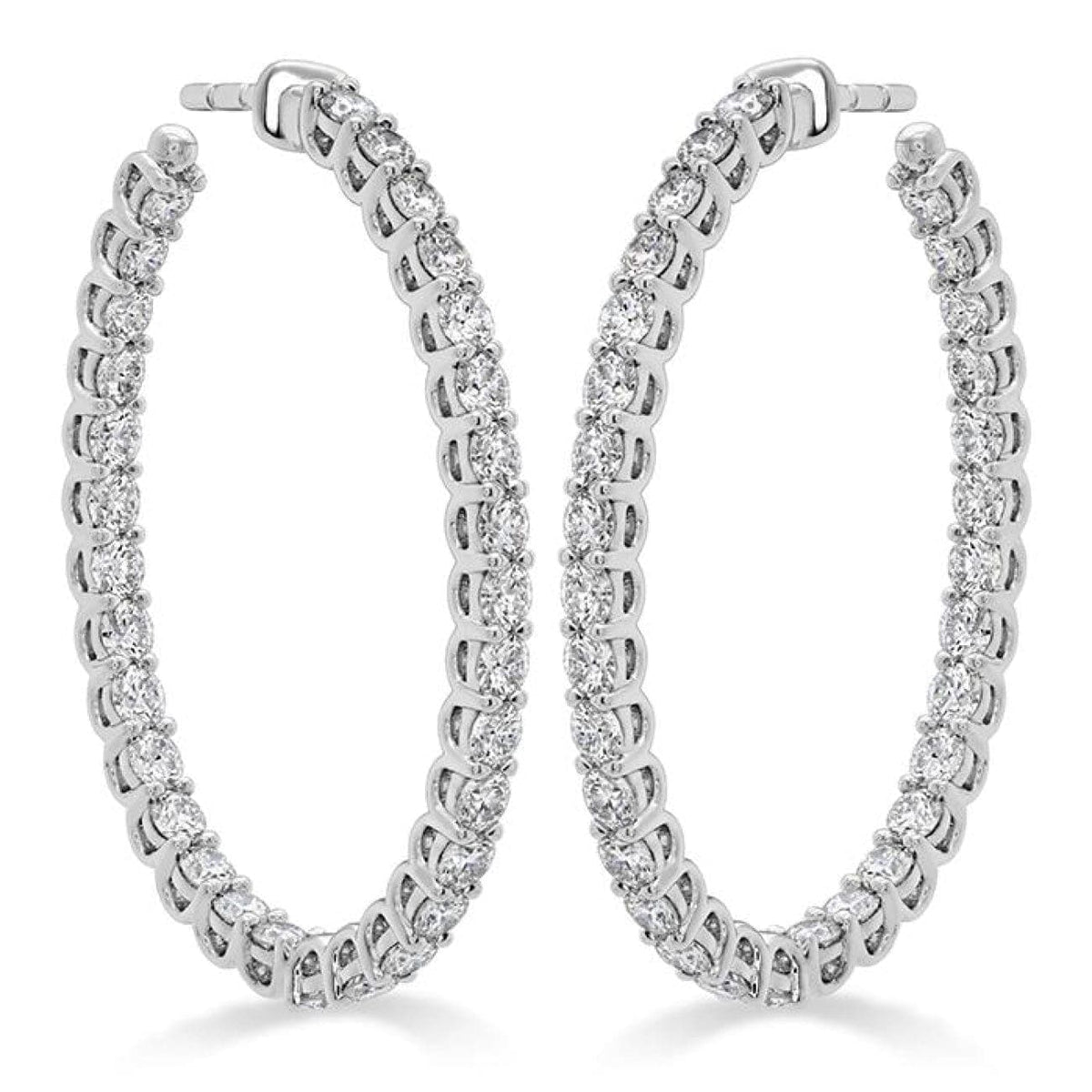 Hearts On Fire Jewelry - SIGNATURE OVAL HOOP - LARGE | Manfredi Jewels