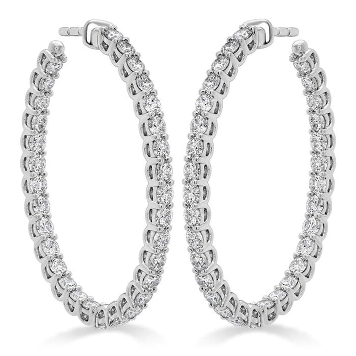 Hearts On Fire Jewelry - SIGNATURE OVAL HOOP - LARGE | Manfredi Jewels