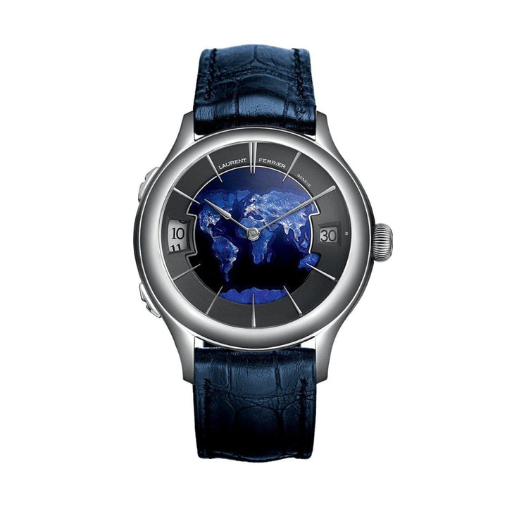 Laurent Ferrier Watches - WHITE GOLD CASE – CHAMPLEVÉ BLUE ENAMEL CENTRE | Manfredi Jewels