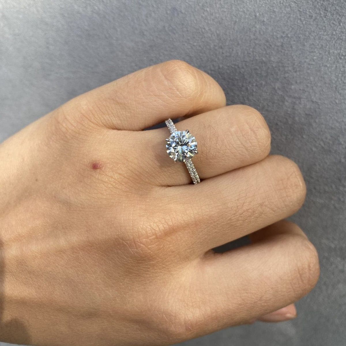 Manfredi Jewels Engagement - 1.75Ct Round Cut Engagement Ring | Manfredi Jewels