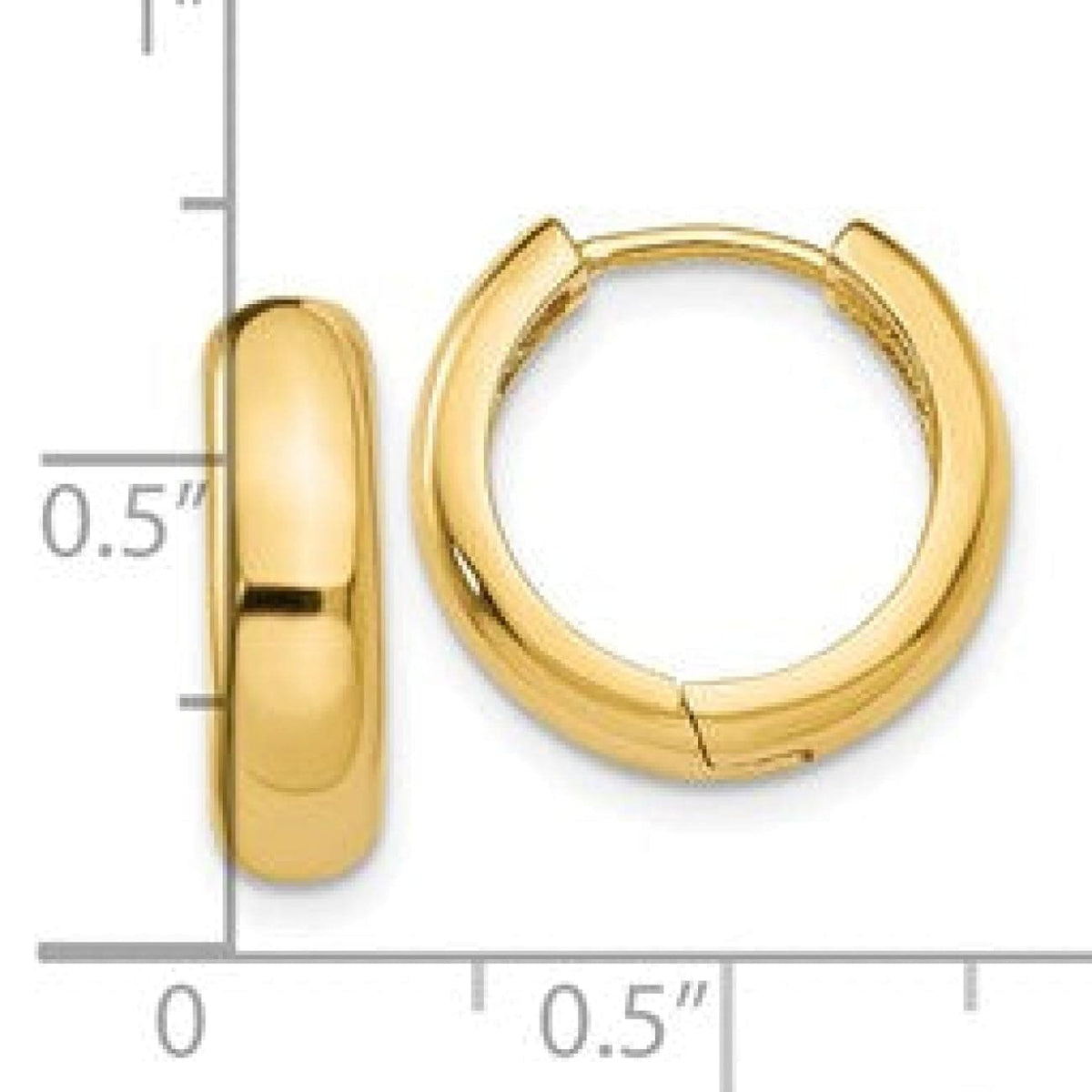 Manfredi Jewels Jewelry - 14k Round Hinged Hoop Earrings | Manfredi Jewels
