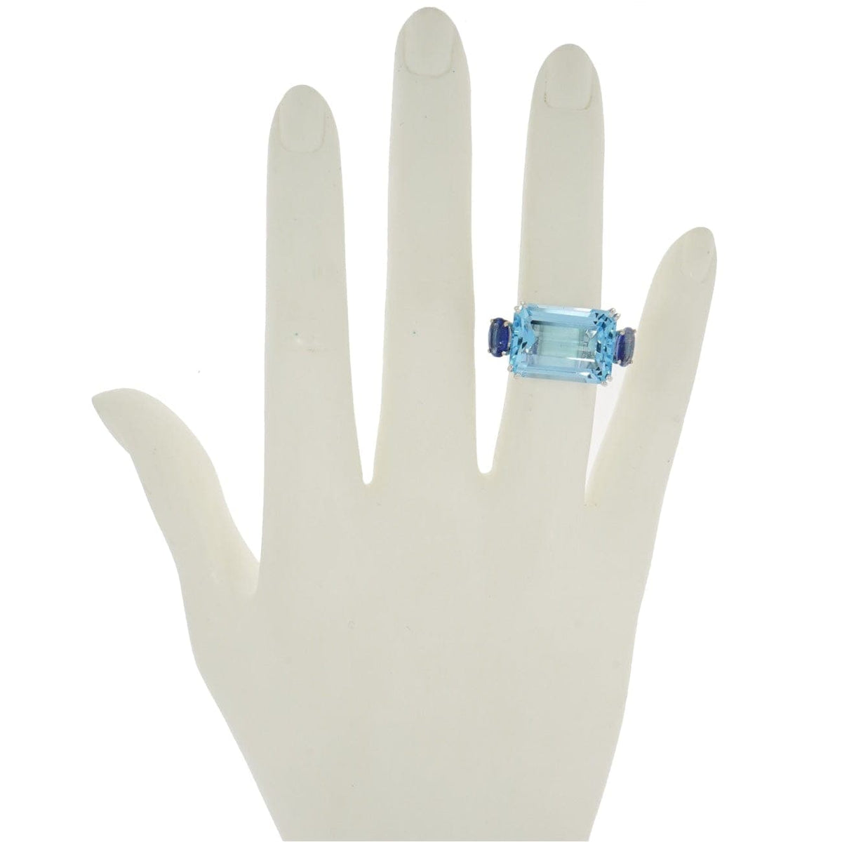 Manfredi Jewels Jewelry - Blue Topaz & Kyanite White Gold Ring | Manfredi Jewels