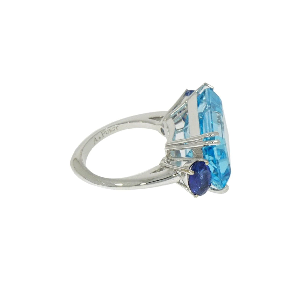 Manfredi Jewels Jewelry - Blue Topaz & Kyanite White Gold Ring | Manfredi Jewels