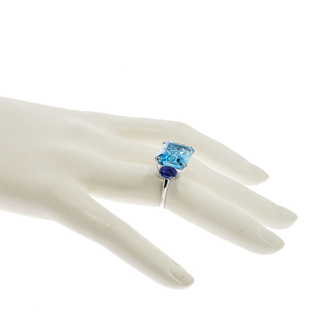 Manfredi Jewels Jewelry - Blue Topaz & Kyanite White Gold Ring | Manfredi Jewels