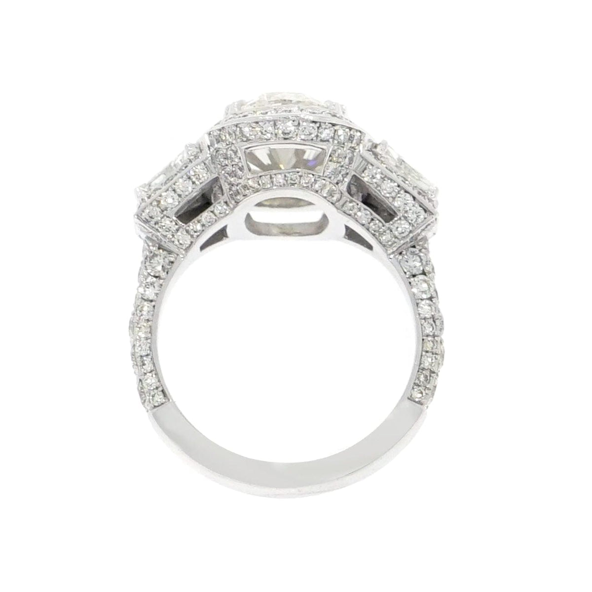 Manfredi Jewels Engagement - GIA Certified 4.34 ct. Oval Diamond Platinum Engagement Ring | Manfredi Jewels