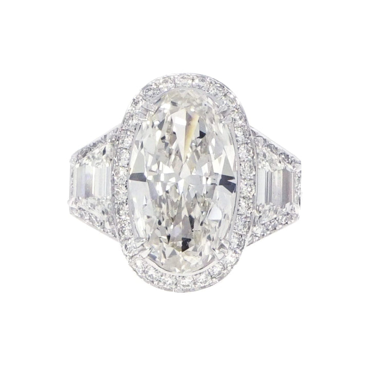 Manfredi Jewels Engagement - GIA Certified 4.34 ct. Oval Diamond Platinum Engagement Ring | Manfredi Jewels