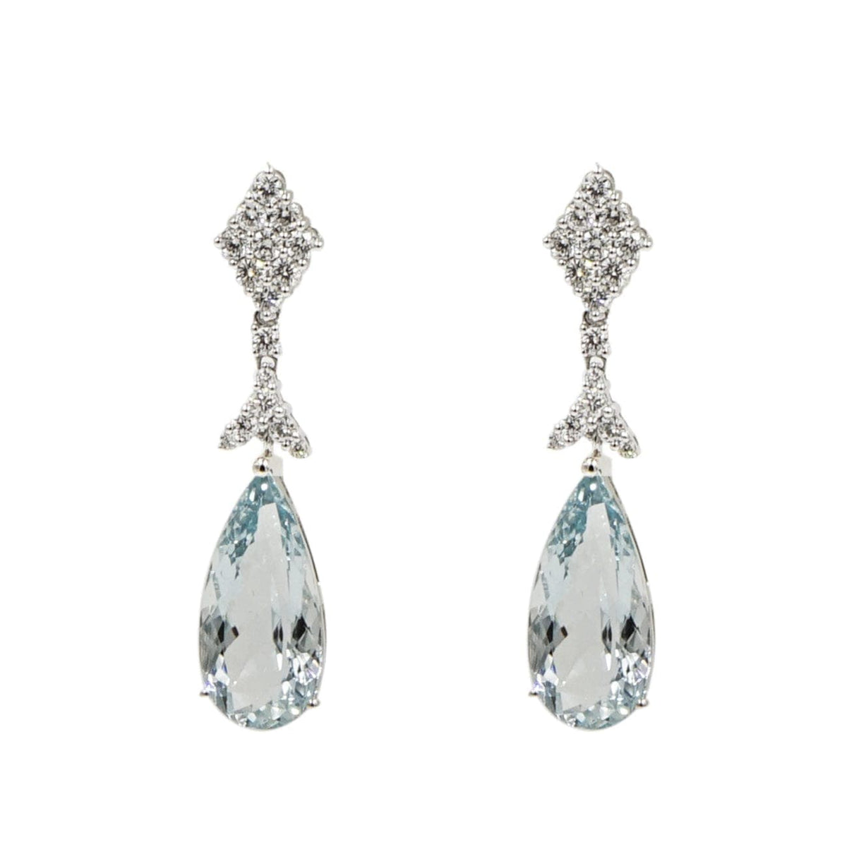 Manfredi Jewels Jewelry - Pear shaped Aquamarine Drop Earrings | Manfredi Jewels