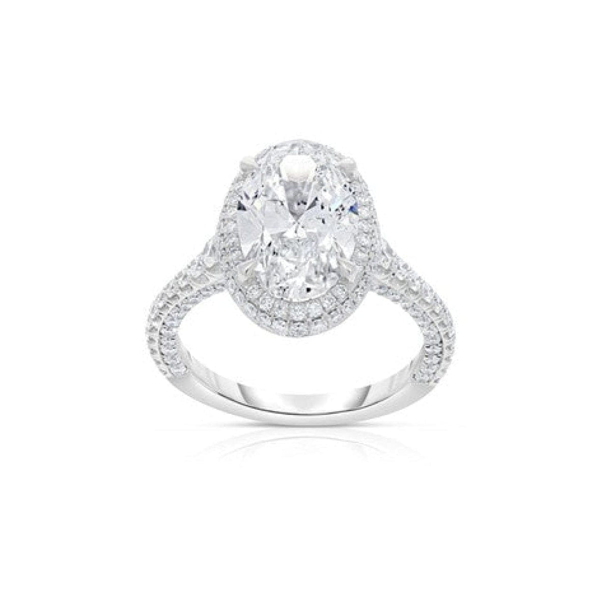 Manfredi Jewels Engagement - Platinum Oval Diamond Engagement Ring | Manfredi Jewels
