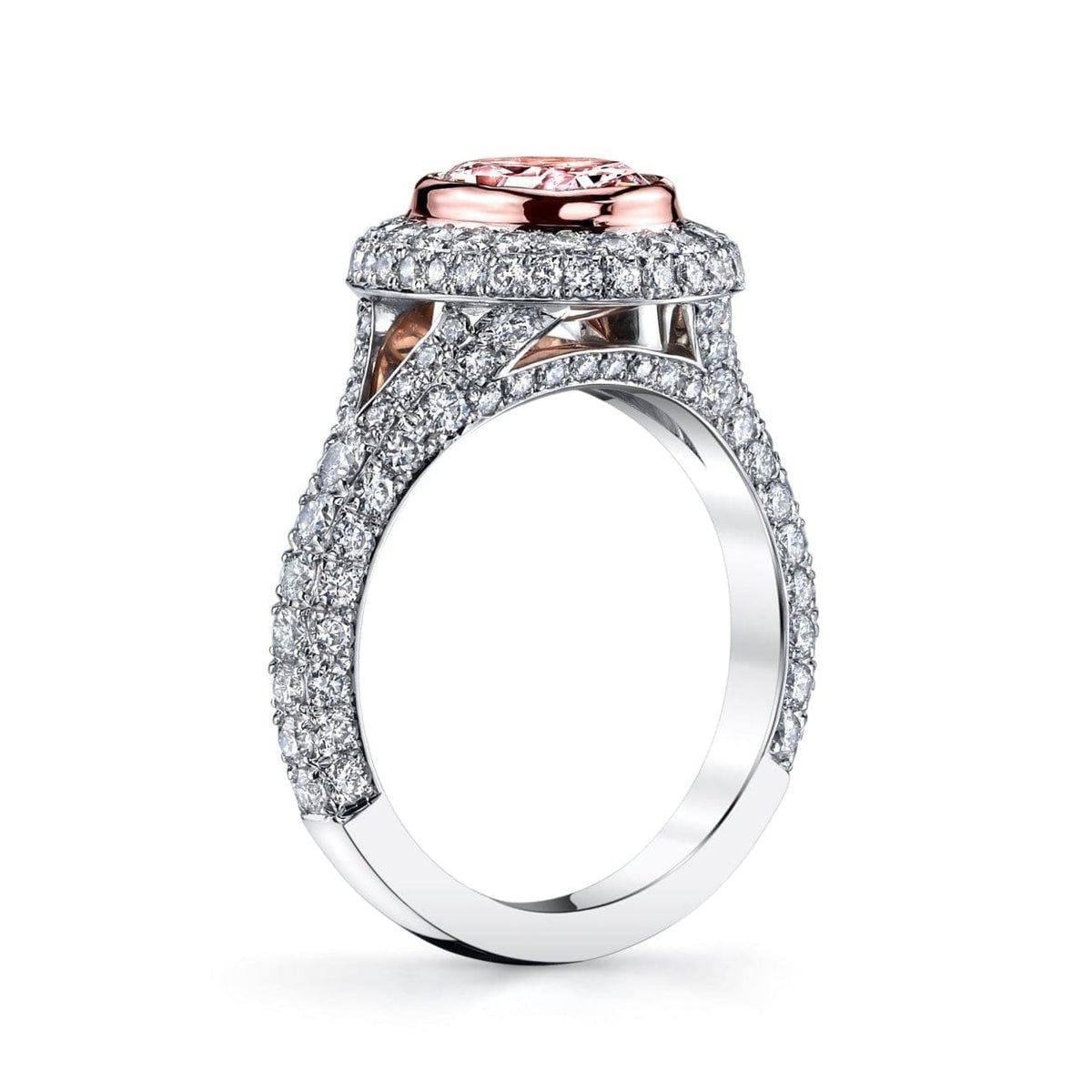 Manfredi Jewels Engagement - Platinum Oval Pink Diamond Ring | Manfredi Jewels