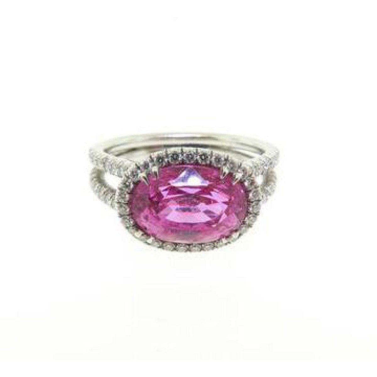 Manfredi Jewels Jewelry - Platinum Pink Sapphire and Diamond Ring | Manfredi Jewels