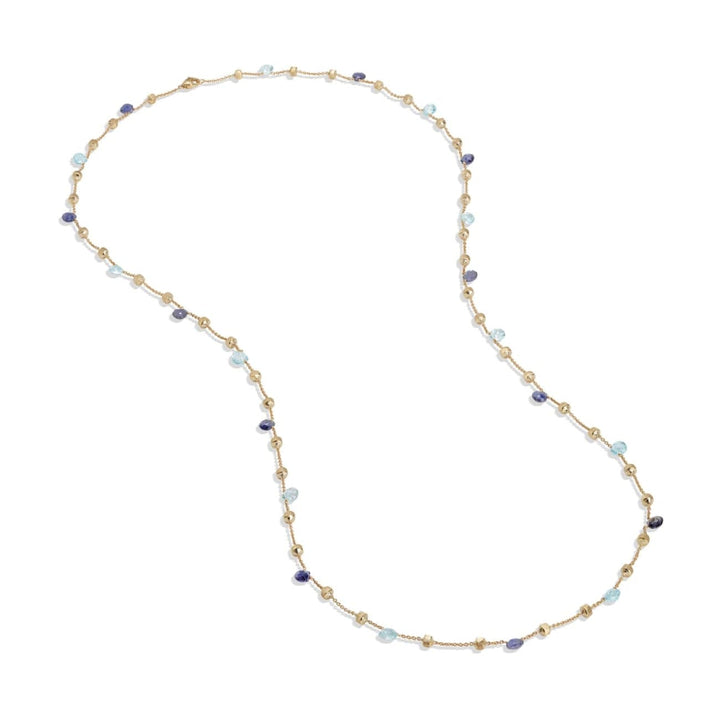 Marco Bicego Jewelry - 18k yellow gold IOLITE & BLUE TOPAZ 36’’ PARADISE NECKLACE | Manfredi Jewels