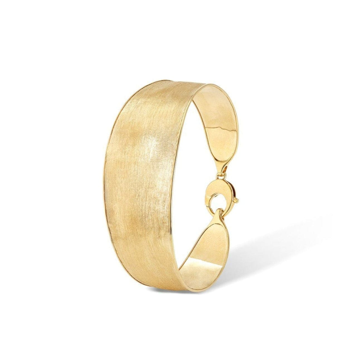 Marco Bicego Jewelry - Lunaria Collection 18K Lunaria Yellow Gold Large Width Bangle | Manfredi Jewels