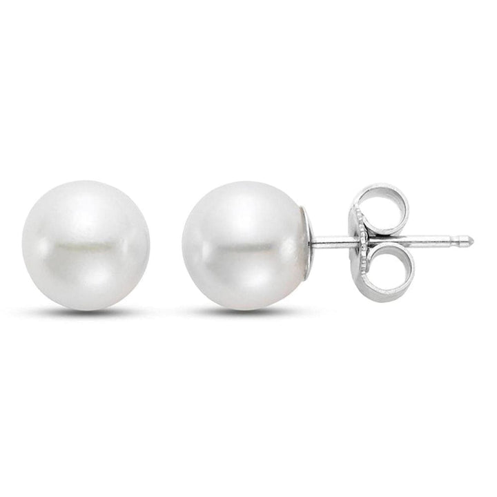 Mastoloni Jewelry - 8.5-9MM FRESHWATER CULTURED PEARL STUD EARRINGS | Manfredi Jewels