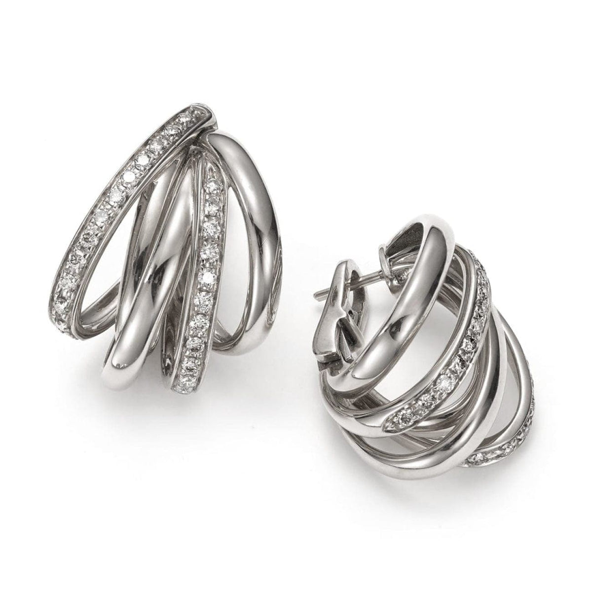 Mattioli Jewelry - Tibet Earrings in white gold and white diamonds | Manfredi Jewels