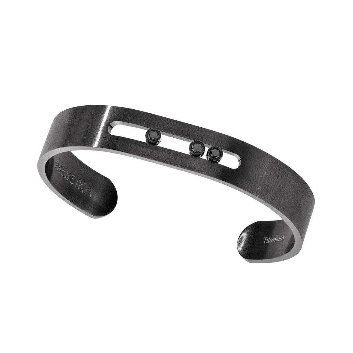 Messika Jewelry - BRACELET DIAMOND GRAPHITE TITANIUM MOVE TITANIUM BLACK BANGLE | Manfredi Jewels