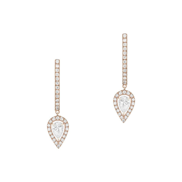 JOY HOOP PEAR DIAMOND EARRINGS