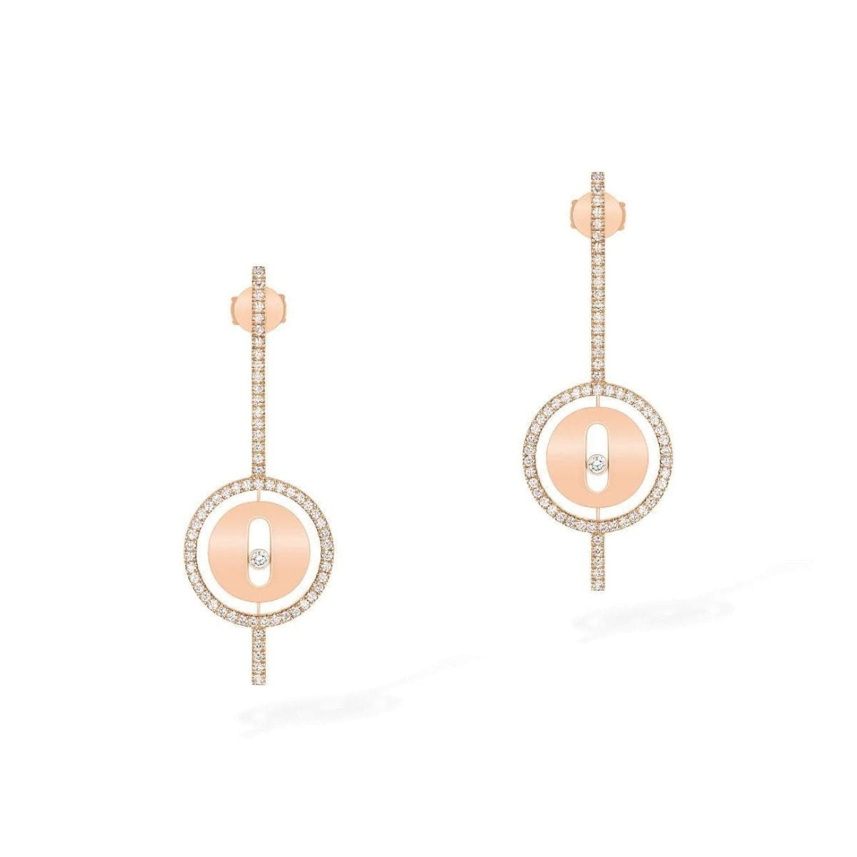 Messika Jewelry - Lucky Move Arrow Earrings - Pink Gold | Manfredi Jewels