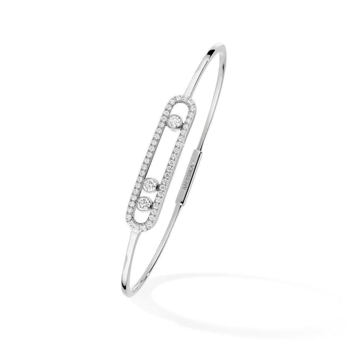 Messika Jewelry - Move Pavé Thin Bracelet - White Gold | Manfredi Jewels