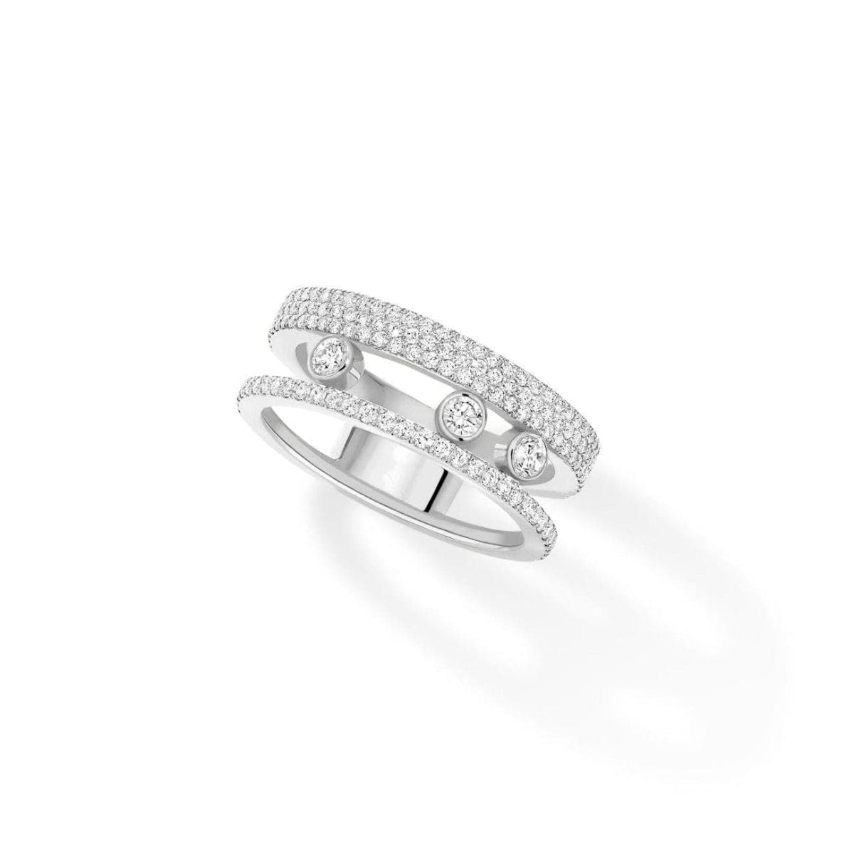 Messika Jewelry - Move Romane Pavé Ring - White Gold | Manfredi Jewels